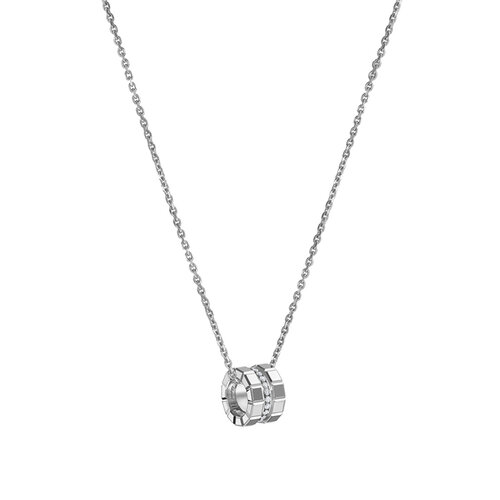 Chopard Ice Cube Mini collier in witgoud met diamant Leon Martens Juwelier