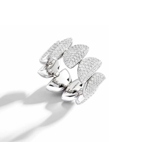 Vhernier  Eclisse ring in witgoud met diamanten Leon Martens Juwelier