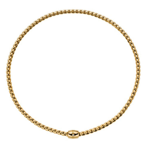 Fope Eka collier in geelgoud met diamant Leon Martens Juwelier Fope Eka collier in geelgoud met diamant Leon Martens Juwelier