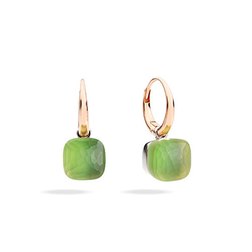 Pomellato Nudo Gelé oorhangers in wit- en roségoud met lemonkwarts en chrysopraas Leon Martens Juwelier Pomellato Nudo Gelé oorhangers in wit- en roségoud met lemonkwarts en chrysopraas Leon Martens Juwelier