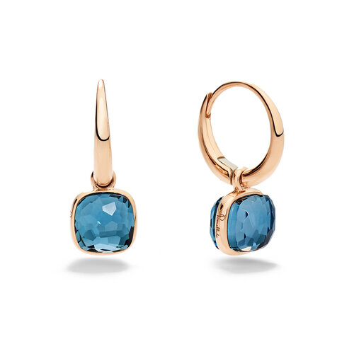 Pomellato Nudo Mini oorsieraden in roségoud met London topaas Leon Martens Juwelier Pomellato Nudo Mini oorsieraden in roségoud met London topaas Leon Martens Juwelier
