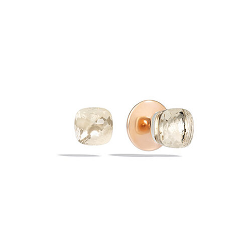 Pomellato Nudo oorsieraden in rosé- en witgoud met witte topaas Leon Martens Juwelier Pomellato Nudo oorsieraden in rosé- en witgoud met witte topaas Leon Martens Juwelier