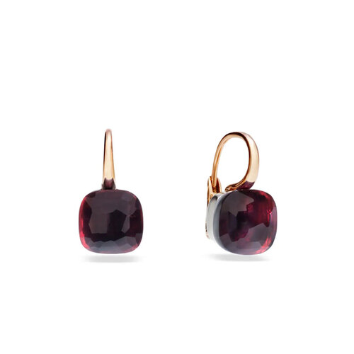 Pomellato Nudo oorsieraden in rosé- en witgoud met granaat Leon Martens Juwelier Pomellato Nudo oorsieraden in rosé- en witgoud met granaat Leon Martens Juwelier