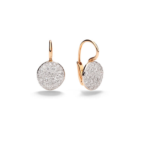 Pomellato Sabbia oorhangers in roségoud met diamant Leon Martens Juwelier Pomellato Sabbia oorhangers in roségoud met diamant Leon Martens Juwelier