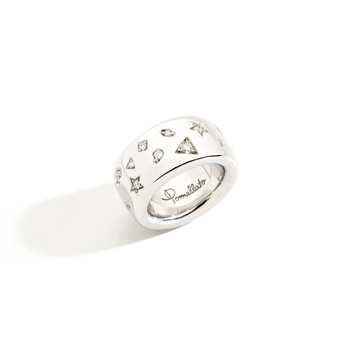 Pomellato Iconica ring in witgoud met diamant Leon Martens Juwelier