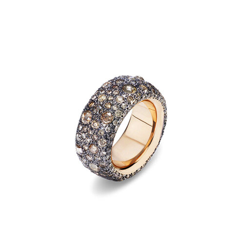 Pomellato Iconica ring in roségoud met bruine diamant Leon Martens Juwelier