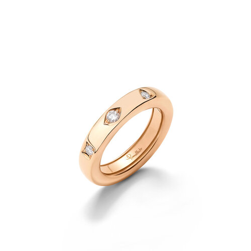 Pomellato Iconica Extra Slim ring in roségoud met diamanten Leon Martens Juwelier