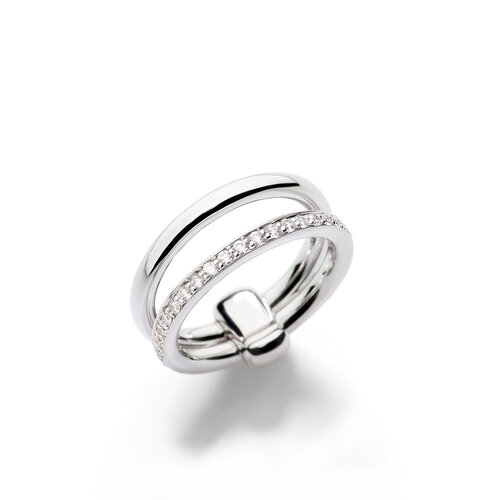 Pomellato Together ring in witgoud met diamant Leon Martens Juwelier