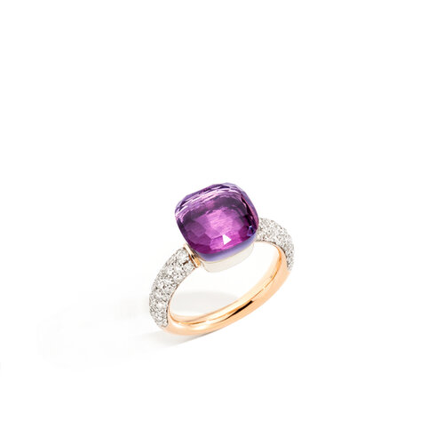 Pomellato Nudo Diamonds ring in rosé- en witgoud met amethist en diamant Leon Martens Juwelier Pomellato Nudo Diamonds ring in rosé- en witgoud met amethist en diamant Leon Martens Juwelier