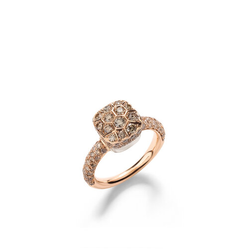Pomellato Nudo Classic ring in rosé- en witgoud met bruine diamant Leon Martens Juwelier Pomellato Nudo Classic ring in rosé- en witgoud met bruine diamant Leon Martens Juwelier