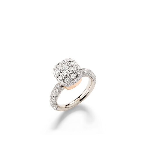 Pomellato Nudo Classic ring in rosé- en witgoud met diamant Leon Martens Juwelier Pomellato Nudo Classic ring in rosé- en witgoud met diamant Leon Martens Juwelier