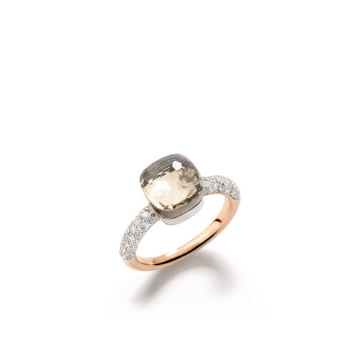 Pomellato Nudo Diamonds ring in rosé- en witgoud met witte topaas en diamant Leon Martens Juwelier Pomellato Nudo Diamonds ring in rosé- en witgoud met witte topaas en diamant Leon Martens Juwelier