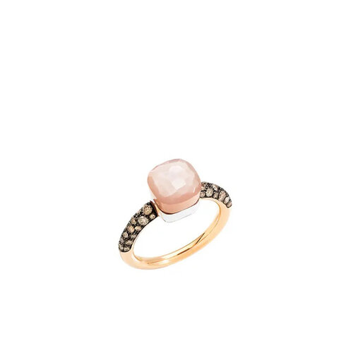 Pomellato Nudo Diamonds ring in rosé- en witgoud met maansteen en bruine diamant Leon Martens Juwelier Pomellato Nudo Diamonds ring in rosé- en witgoud met maansteen en bruine diamant Leon Martens Juwelier