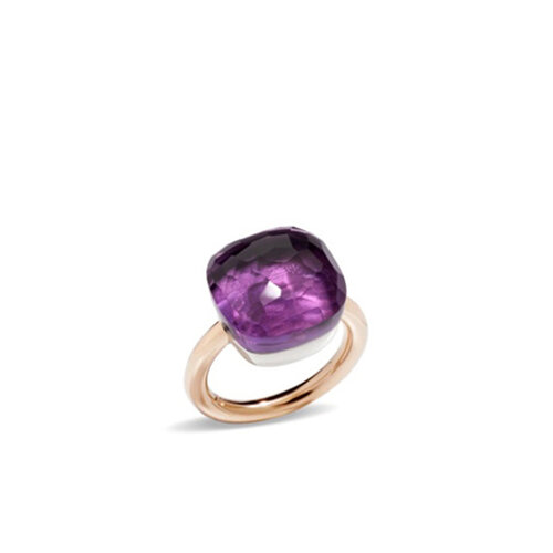 Pomellato Nudo Assoluto ring in rosé- en witgoud met amethist Leon Martens Juwelier Pomellato Nudo Assoluto ring in rosé- en witgoud met amethist Leon Martens Juwelier