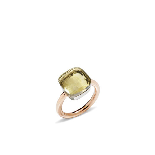 Pomellato Nudo Grande ring in rosé- en witgoud met lemonkwarts Leon Martens Juwelier Pomellato Nudo Grande ring in rosé- en witgoud met lemonkwarts Leon Martens Juwelier