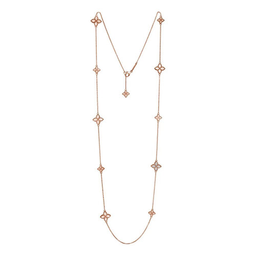 Roberto Coin  Love in Verona collier in rosé- en witgoud met diamant Leon Martens Juwelier