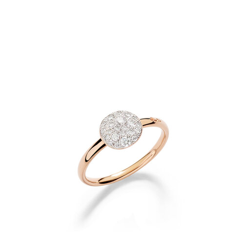 Pomellato Sabbia ring in roségoud met diamant Leon Martens Juwelier
