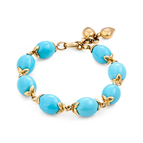Tamara Comolli Coconut armband in geelgoud met turkoois Leon Martens Juwelier