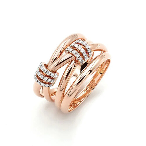 Mattioli Hiroko ring in roségoud met diamant Leon Martens Juwelier