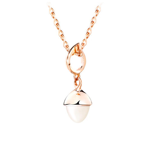 Tamara Comolli Mikado Flamenco hanger in roségoud met witte maansteen Leon Martens Juwelier