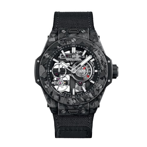 Hublot Big Bang MECA-10 Frosted Carbon in koolstofvezel Leon Martens Juwelier