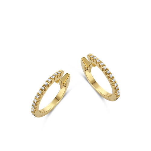 Leon Martens oorsieraden in geelgoud met diamanten Leon Martens Juwelier