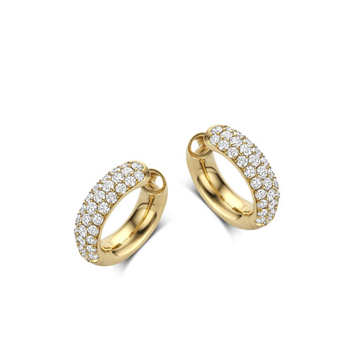 Leon Martens oorsieraden in geelgoud met diamanten Leon Martens Juwelier