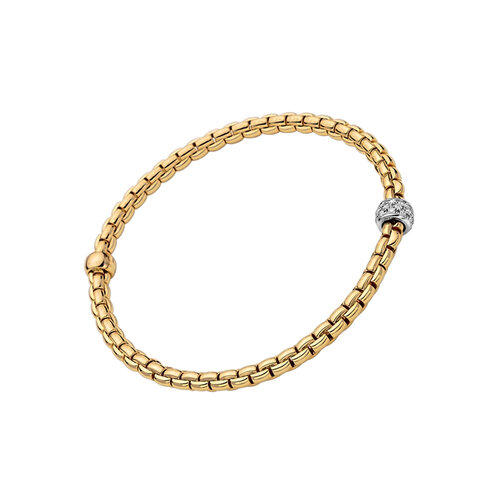 Fope Eka armband in geel- en witgoud met diamanten Leon Martens Juwelier