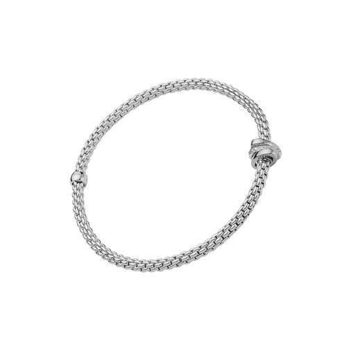 Fope Prima armband in witgoud met diamanten Leon Martens Juwelier