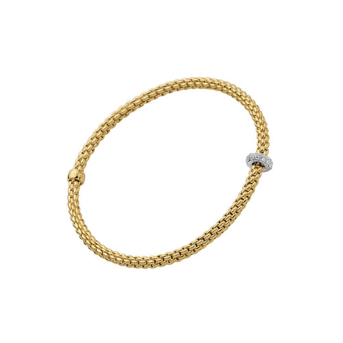 Fope Prima armband in geel- en witgoud met diamanten Leon Martens Juwelier