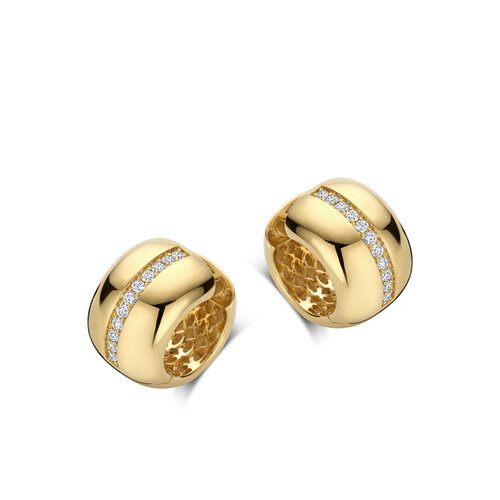 Leon Martens oorsieraden in geelgoud met diamanten Leon Martens Juwelier