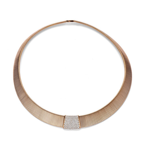 Leon Martens Tubogas collier in roségoud met diamanten Leon Martens Juwelier