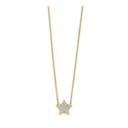 Leon Martens collier in geelgoud met diamanten Leon Martens Juwelier