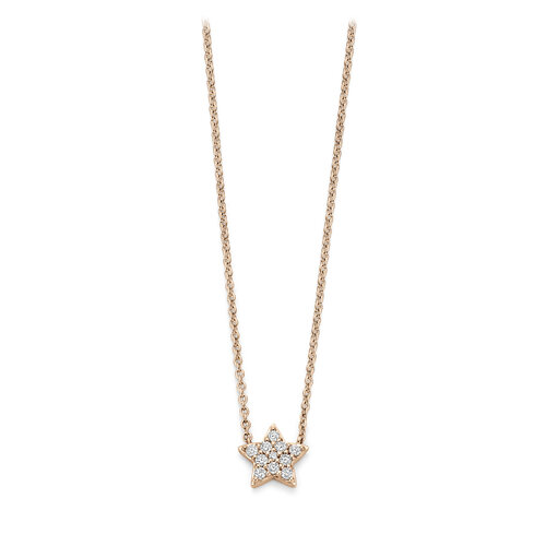 Leon Martens collier in roségoud met diamanten Leon Martens Juwelier