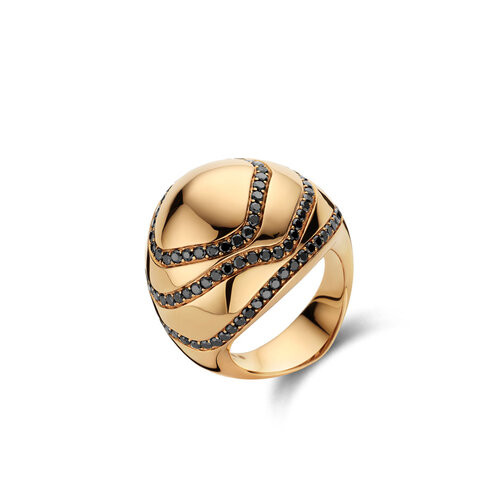 Leon Martens ring in roségoud met zwarte diamanten Leon Martens Juwelier