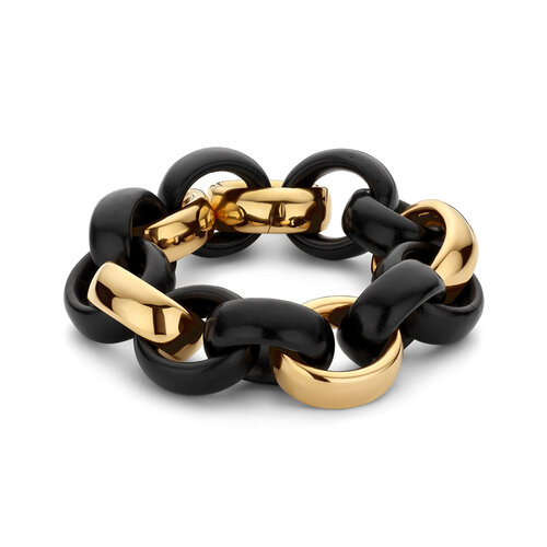 Leon Martens armband in roségoud met ebbenhout Leon Martens Juwelier