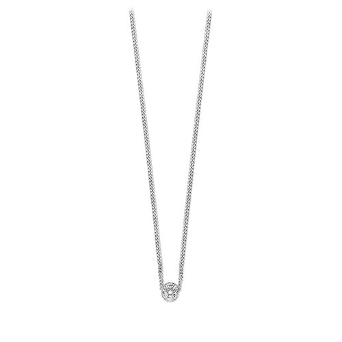 Leon Martens solitaircollier in witgoud met diamant Leon Martens Juwelier