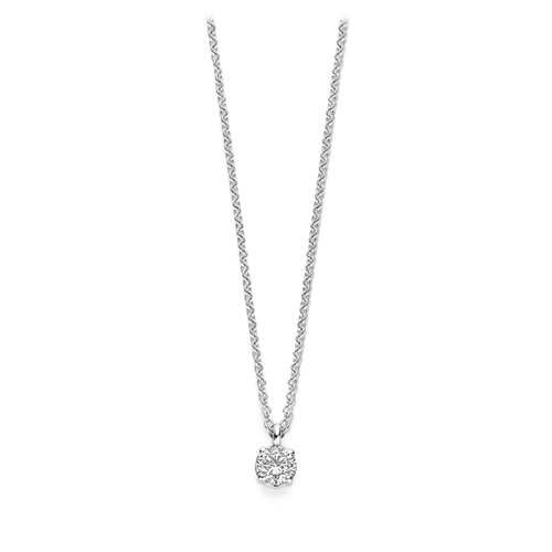 Leon Martens collier met hanger in witgoud met diamant Leon Martens Juwelier