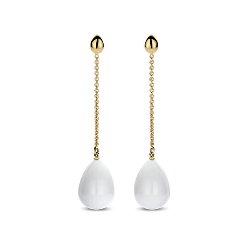 Leon Martens oorsieraden in geelgoud met kogolong Leon Martens Juwelier