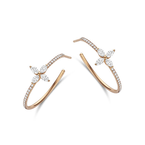Leon Martens oorsieraden in roségoud met diamanten Leon Martens Juwelier