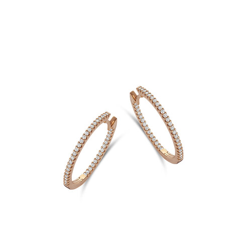 Leon Martens oorsieraden in roségoud met diamanten Leon Martens Juwelier