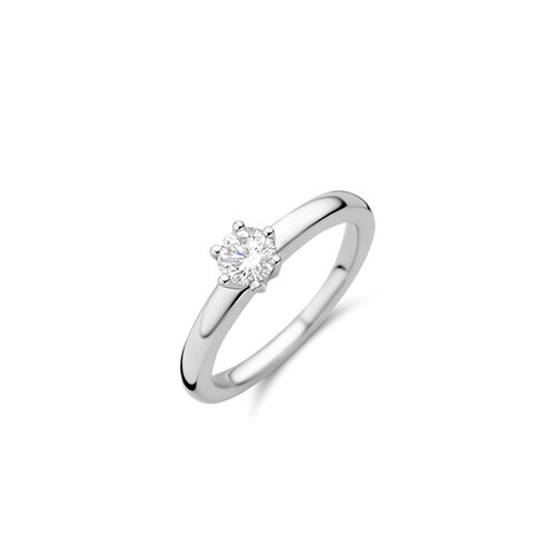 Leon Martens solitair ring in witgoud met diamant Leon Martens Juwelier