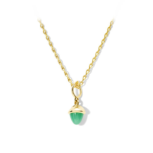 Tamara Comolli Mikado Flamenco hanger in geelgoud met chrysopraas Leon Martens Juwelier