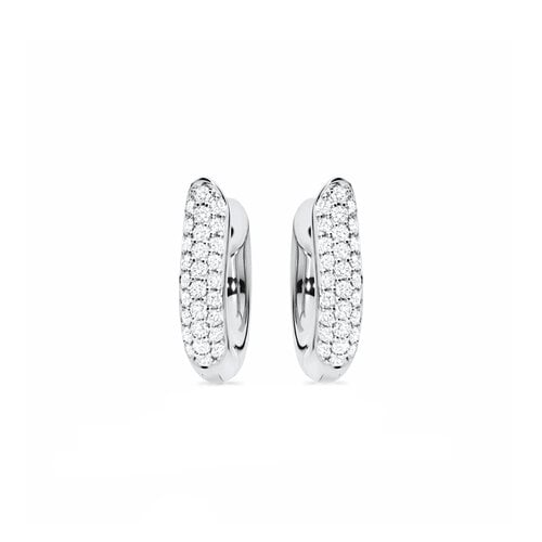 Tamara Comolli Signature Hoop oorsieraden in witgoud met diamanten Leon Martens Juwelier