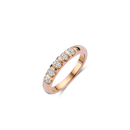 Leon Martens alliance ring in roségoud met diamanten Leon Martens Juwelier