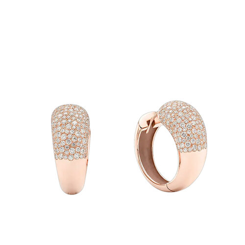 Mattioli Hiroko oorsieraden in roségoud met bruine diamanten Leon Martens Juwelier