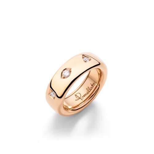 Pomellato Iconica Slim ring in roségoud met diamanten Leon Martens Juwelier