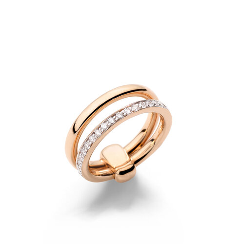 Pomellato Together ring in roségoud met diamanten Leon Martens Juwelier