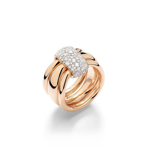 Pomellato Together ring in roségoud met diamanten Leon Martens Juwelier