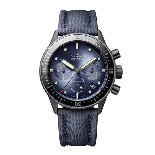 Blancpain Fifty Fathoms Bathyscaphe Chronographe Flyback in keramiek Leon Martens Juwelier